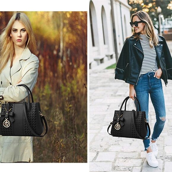 Purses and Handbags for Women Fashion Ladies PU Leather Top Handle Satchel Shoul - Picture 2 of 7